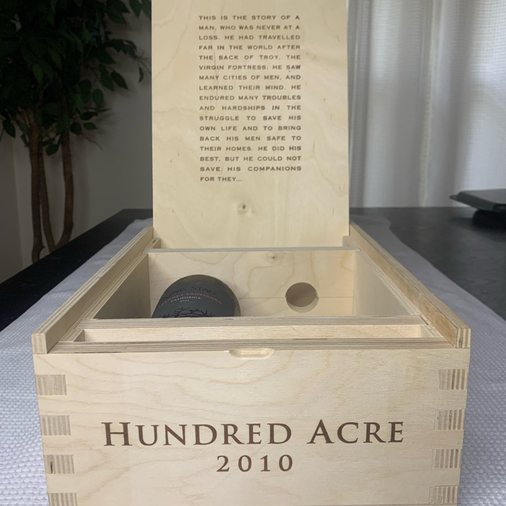 Hundred acre 2010 wine case